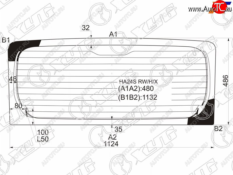 7 999 р. Стекло заднее (Цвет зеленый Обогрев) Mazda Carol 04-09  Nissan Pino 07-10  Suzuki Alto 04-09 XYG HA24S RW/H/X  с доставкой в г. Воронеж