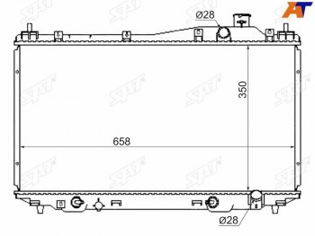 Радиатор SAT Honda Civic ES седан дорестайлинг (2000-2003)