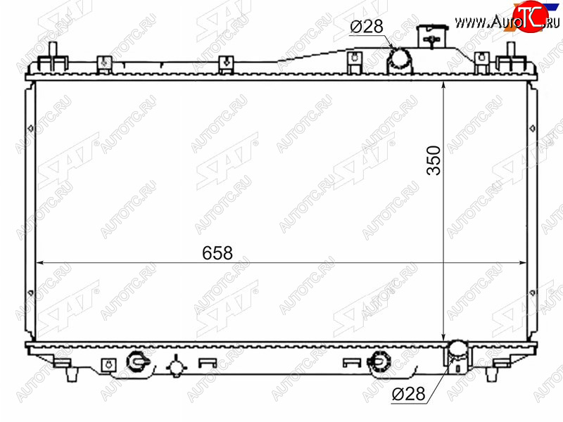 5 599 р. Радиатор SAT  Honda City  GD - Civic ( ES,  EU)  с доставкой в г. Воронеж