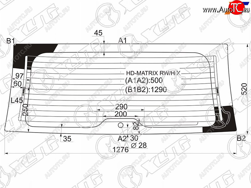 10 399 р. Стекло заднее (Цвет зеленый Обогрев) Hyundai Lavita 01-07  Matrix 01-10 XYG HD-MATRIX RW/H/X  с доставкой в г. Воронеж