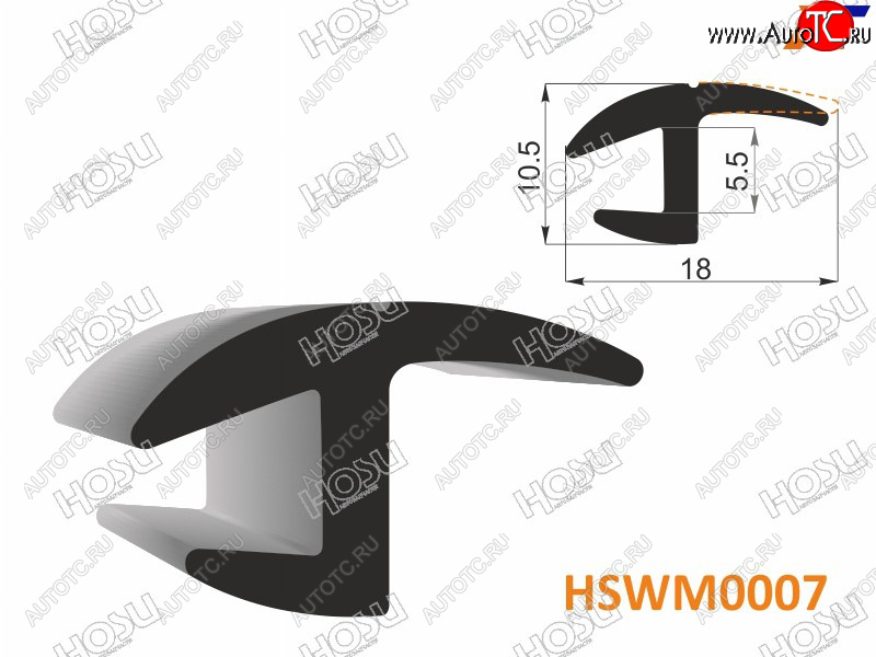 191 р. Молдинг универсальный (18mm) - бухта 30 м.(цена за 1метр) HOSU HSWM0007  с доставкой в г. Воронеж