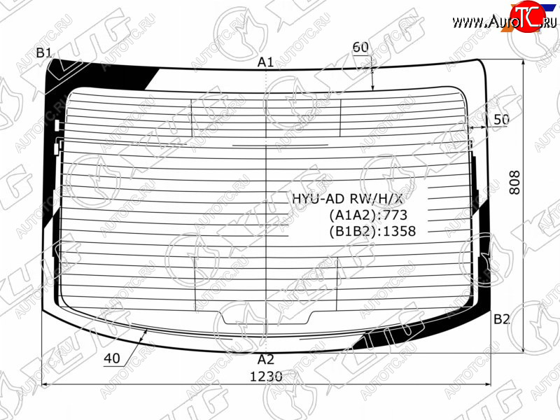 12 449 р. Стекло заднее (Цвет зеленый Обогрев Антенна) Hyundai Elantra 15-20 XYG HYU-AD RW/H/X  с доставкой в г. Воронеж
