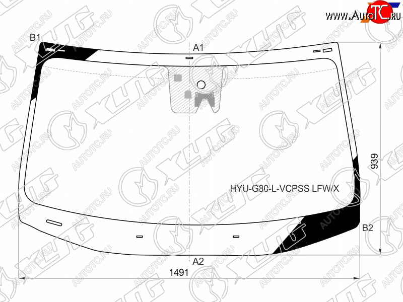 8 649 р. Стекло лобовое (Камера Датчик дождя) Genesis G80 17-20  Hyundai Genesis 14-17 XYG HYU-G80-L-VCPSS LFW/X  с доставкой в г. Воронеж