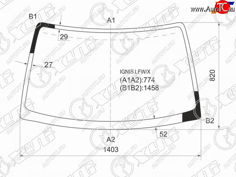 6 349 р. Стекло лобовое Chevrolet Cruze 01-08  Subaru Justy 03-07  Suzuki Ignis 00-07  Swift 00-04 XYG IGNIS LFW/X  с доставкой в г. Воронеж