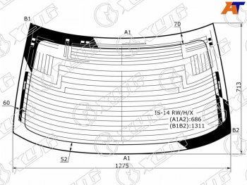 10 249 р. Стекло заднее (Цвет зеленый Обогрев Антенна) Lexus IS 13-20 XYG IS-14 RW/H/X  с доставкой в г. Воронеж. Увеличить фотографию 1