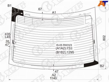 10 999 р. Стекло заднее (Цвет зеленый Обогрев Антенна 4D SED) Lexus IS 05-16  IS F 07-14 XYG IS-05 RW/H/X  с доставкой в г. Воронеж. Увеличить фотографию 1