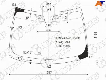 8 999 р. Стекло лобовое Citroen Jumpy 07-17  Fiat Scudo 07-16  Peugeot Expert 07-17 XYG JUMPY-09-VC LFW/X  с доставкой в г. Воронеж. Увеличить фотографию 1