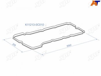 299 р. Прокладка клапанной крышки TOYOTA HIACE TRH2## 05-HILUX TGN15 05-FORTUNER TGN5161 05- SAT K11213-0C010  с доставкой в г. Воронеж. Увеличить фотографию 1