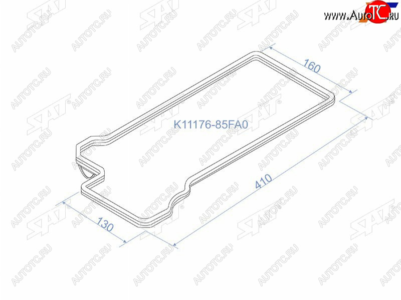 299 р. Прокладка клапанной крышки SZ H20A, H25A H27A, 98-05 GrandVitara XL-7 правая SAT K11176-85FA0  с доставкой в г. Воронеж