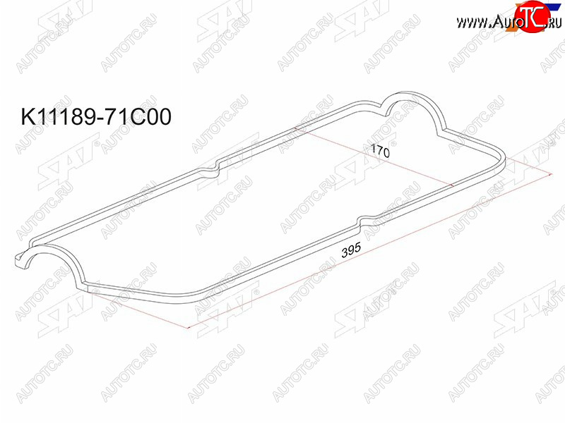 207 р. Прокладка клапанной крышки SZ G16A 16V SAT K11189-71C00  с доставкой в г. Воронеж