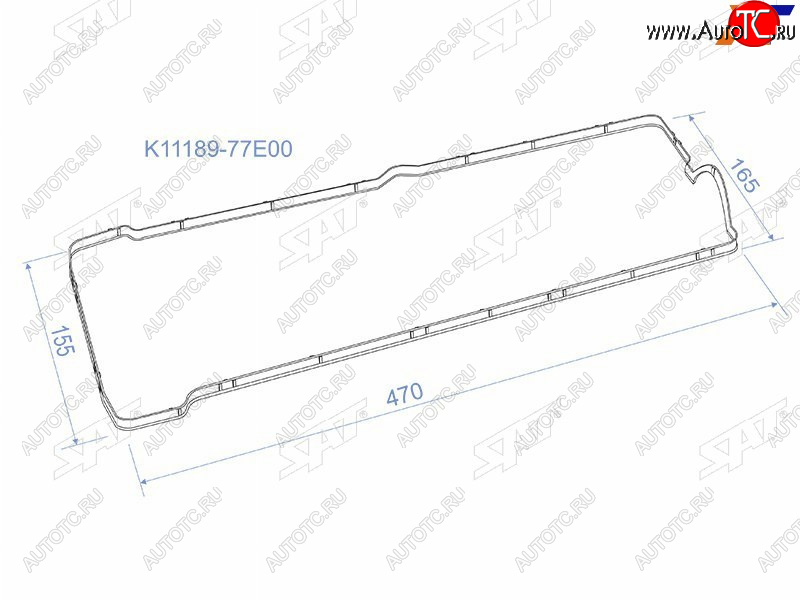 224 р. Прокладка клапанной крышки SZ J20A 96-05, EscudoGrand Vitara SAT K11189-77E00  с доставкой в г. Воронеж