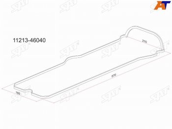 379 р. Прокладка клапанной крышки TY 1JZ2JZ-FSE, 00- Mark 110BrevisProgresVerossa SAT K11213-46040  с доставкой в г. Воронеж. Увеличить фотографию 1