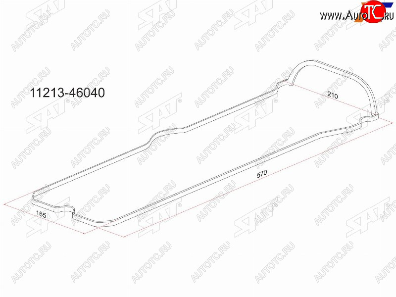 379 р. Прокладка клапанной крышки TY 1JZ2JZ-FSE, 00- Mark 110BrevisProgresVerossa SAT K11213-46040  с доставкой в г. Воронеж