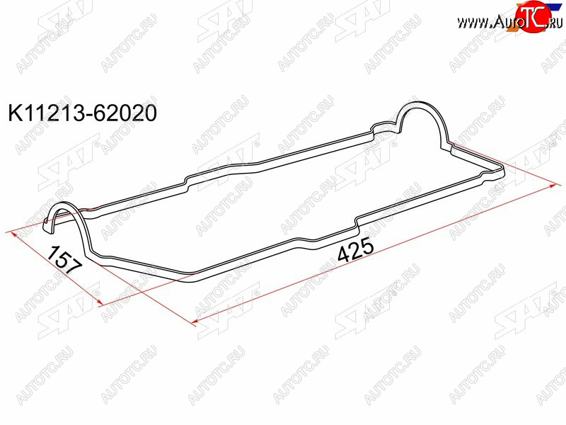 265 р. Прокладка клапанной крышки TY 3-4VZ-FE, 5VZ-FE, LH=RH SAT K11213-62020  с доставкой в г. Воронеж