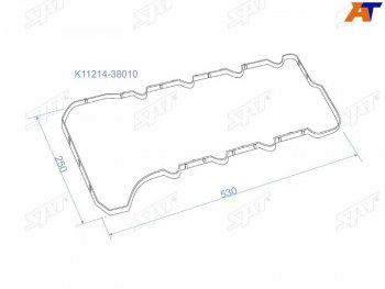 399 р. Прокладка клапанной крышки LEXUS LX570 07-  3URFE №2 SAT K11214-38010  с доставкой в г. Воронеж. Увеличить фотографию 1
