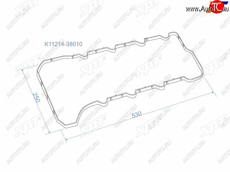 399 р. Прокладка клапанной крышки LEXUS LX570 07-  3URFE №2 SAT K11214-38010  с доставкой в г. Воронеж