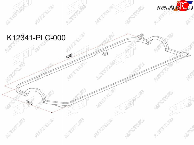 243 р. Прокладка клапанной крышки HO D15B, D17A, Civic ES1 SAT K12341-PLC-000  с доставкой в г. Воронеж