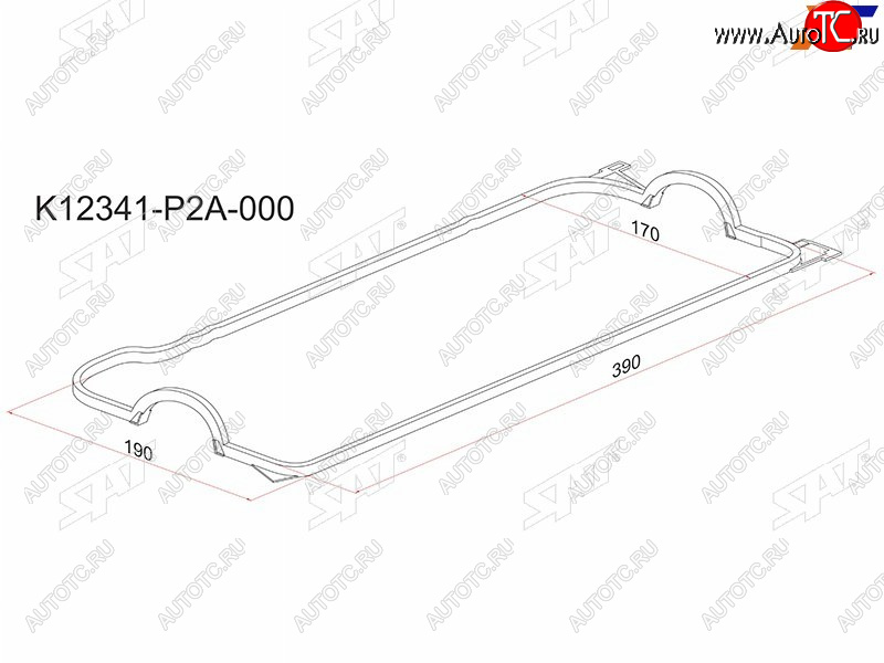 235 р. Прокладка клапанной крышки HO D13BD15B, D16A, 91-97 SAT K12341-P2A-000  с доставкой в г. Воронеж