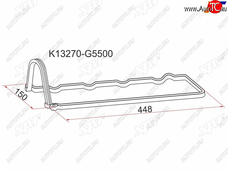 359 р. Прокладка клапанной крышки NS LD20+T, C22C23 SAT K13270-G5500  с доставкой в г. Воронеж