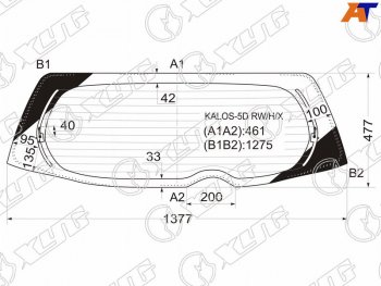 10 999 р. Стекло заднее (Цвет зеленый Обогрев) Chevrolet Aveo 02-11  Kalos 03-08  Daewoo Gentra 05-11  Kal XYG KALOS-5D RW/H/X  с доставкой в г. Воронеж. Увеличить фотографию 1