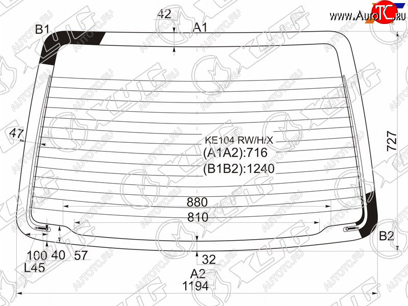 8 749 р. Стекло заднее (Цвет зеленый Обогрев) Toyota Corolla (E100) 91-02  Corolla FX 92-95 XYG KE104 RW/H/X  с доставкой в г. Воронеж