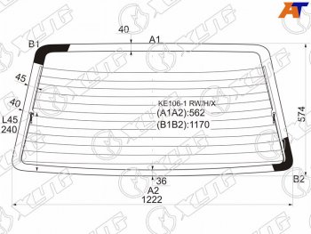 7 999 р. Стекло заднее (Цвет зеленый Обогрев Фонари хрусталь) Toyota Corolla (E100) 91-02  Sprinter 93-02 XYG KE106-1 RW/H/X  с доставкой в г. Воронеж. Увеличить фотографию 1