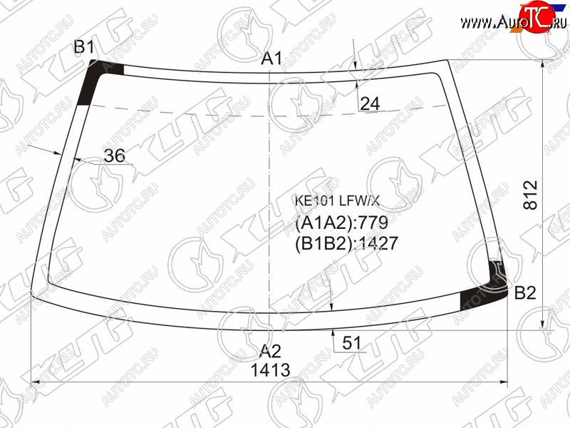 4 999 р. Стекло лобовое Toyota Corolla (E100) 91-02  Sprinter 91-02 XYG KE101 LFW/X  с доставкой в г. Воронеж