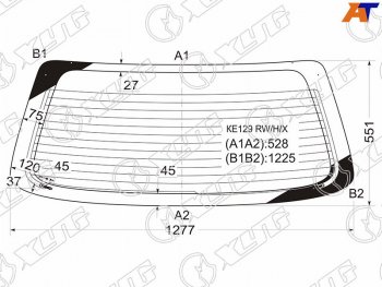 8 699 р. Стекло заднее (Цвет зеленый Обогрев) Toyota Corolla Spacio (E110) 97-01 XYG KE129 RW/H/X  с доставкой в г. Воронеж. Увеличить фотографию 1