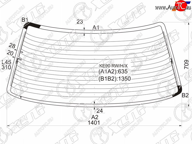 4 199 р. Стекло заднее (Цвет зеленый Обогрев) Toyota Corolla (E90) 87-92 XYG KE90 RW/H/X  с доставкой в г. Воронеж