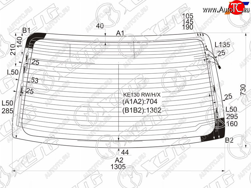 7 999 р. Стекло заднее (Цвет зеленый Обогрев Антенна) Toyota Corolla Axio (E140) 06-12  Corolla USA (E150) XYG KE130 RW/H/X  с доставкой в г. Воронеж