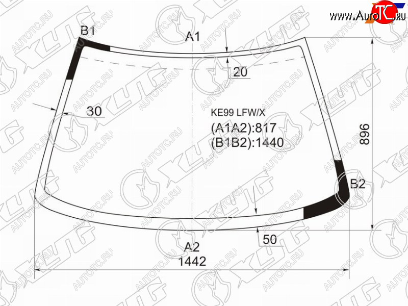 7 699 р. Стекло лобовое TOYOTA COROLLA LEVINSPRINTER TRUENO 87-91                                            XYG KE99 LFW/X  с доставкой в г. Воронеж