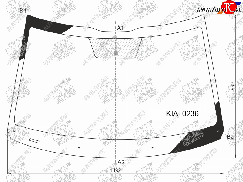 5 399 р. Стекло лобовое KIA SELTOS 19-                                                                        KMK KIAT0236  с доставкой в г. Воронеж