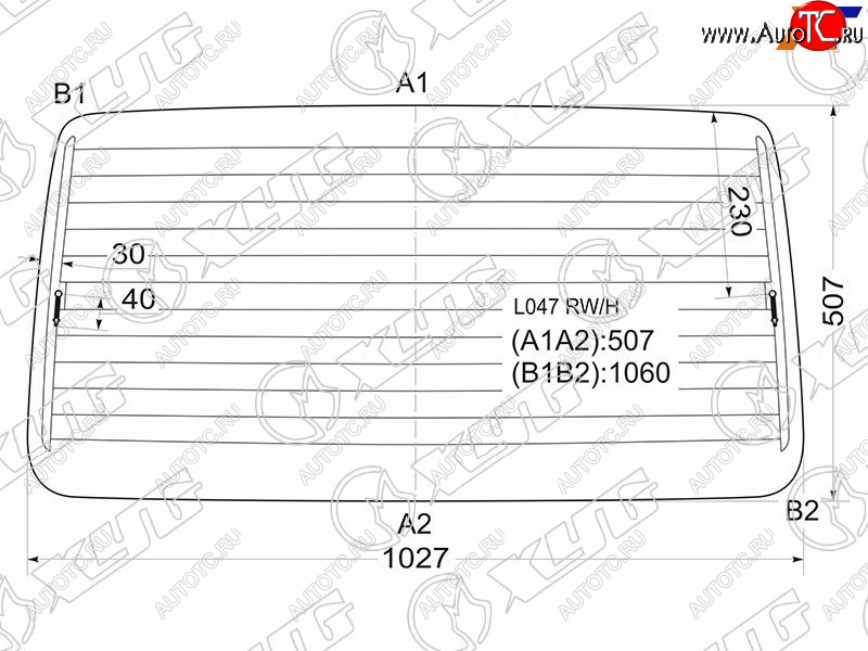 8 649 р. Стекло заднее (Цвет зеленый Обогрев) Mitsubishi Pajero 81-90  Hyundai Galloper 91-07 XYG L047 RW/H  с доставкой в г. Воронеж