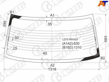 7 199 р. Стекло заднее с обогревом MITSUBISHI LANCER 4D SED 91-95                                             XYG LD70 RW/H/X  с доставкой в г. Воронеж. Увеличить фотографию 1