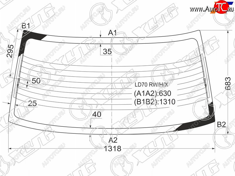 7 199 р. Стекло заднее с обогревом MITSUBISHI LANCER 4D SED 91-95                                             XYG LD70 RW/H/X  с доставкой в г. Воронеж