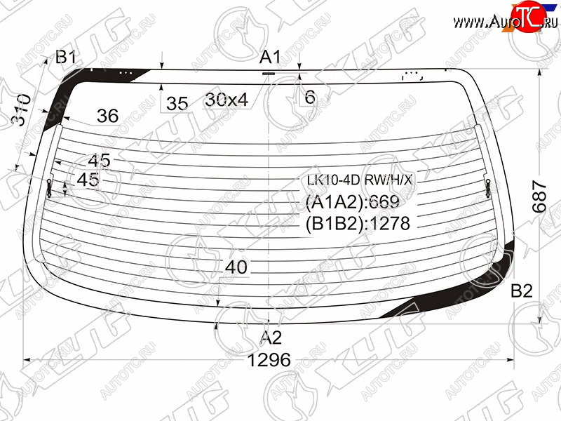7 849 р. Стекло заднее (Цвет зеленый Обогрев) Toyota Echo 99-05  Platz 99-05 XYG LK10-4D RW/H/X  с доставкой в г. Воронеж