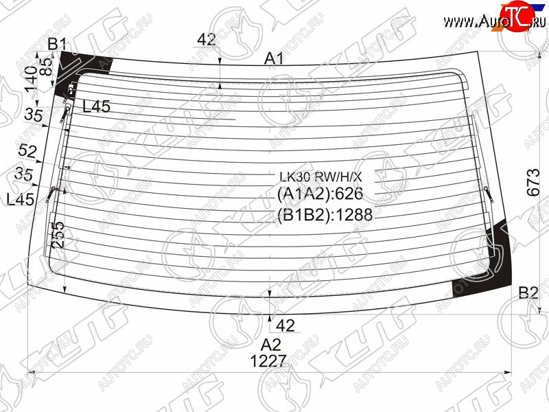 8 799 р. Стекло заднее (Цвет зеленый Обогрев Антенна) Toyota Belta 05-12  Vios 07-13  Yaris 05-13 XYG LK30 RW/H/X  с доставкой в г. Воронеж