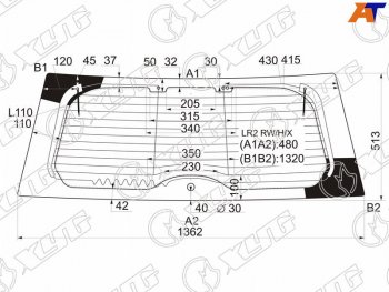 11 249 р. Стекло заднее (Цвет зеленый Обогрев Антенна) Land Rover Freelander 06-14 XYG LR2 RW/H/X  с доставкой в г. Воронеж. Увеличить фотографию 2