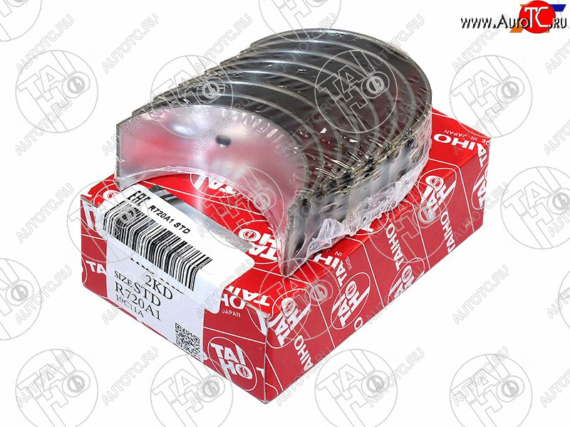2 159 р. Вкладыши коренные к-т STD TOYOTA 4RUNNERDYNAFORTUNERHIACEHILUXLC PRADO 1KZ-TE1-2KD-FTV 02- TAIHO M720A1 STD  с доставкой в г. Воронеж