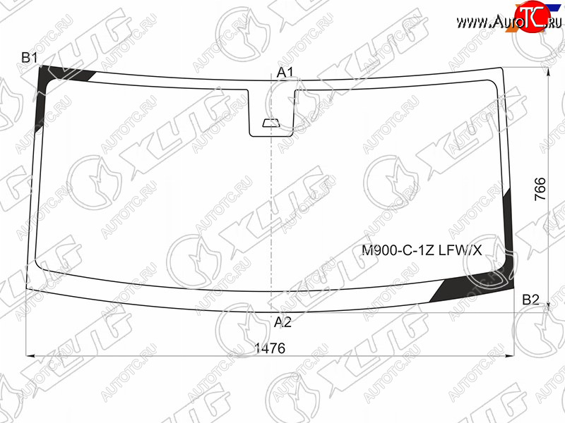 11 799 р. Стекло лобовое (Одна камера) Daihatsu Thor 16-20  Subaru Justy 16-  Toyota Roomy 16-  Tank 16- XYG M900-C-1Z LFW/X  с доставкой в г. Воронеж