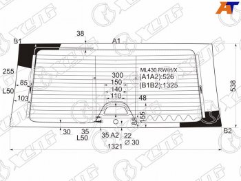 9 549 р. Стекло заднее (Цвет зеленый Обогрев Антенна) Mercedes-Benz M-Class 97-05 XYG ML430 RW/H/X  с доставкой в г. Воронеж. Увеличить фотографию 1