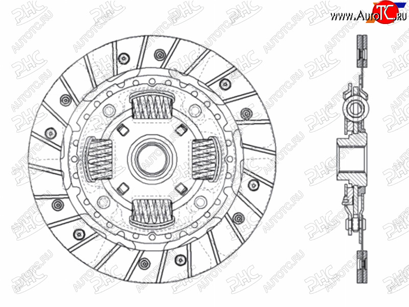 5 649 р. Диск сцепления MAZDA 3 1.3-1.6 04-09                                                                 PHC MZ-40  с доставкой в г. Воронеж