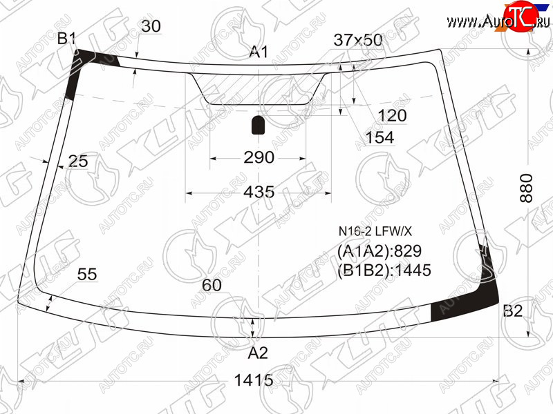 6 599 р. Стекло лобовое Nissan Almera 00-06  Bluebird Sylphy 00-05  Sunny Asia 00-12 XYG N16-2 LFW/X  с доставкой в г. Воронеж