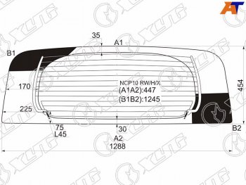 8 499 р. Стекло заднее (Цвет зеленый Обогрев) Toyota Ractis 05-10 XYG NCP10 RW/H/X  с доставкой в г. Воронеж. Увеличить фотографию 1