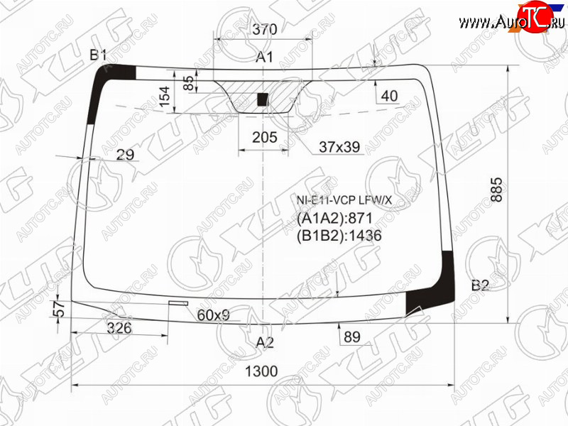 5 299 р. Стекло лобовое NISSAN NOTE 05-13 XYG NI-E11-VCP LFW/X  с доставкой в г. Воронеж