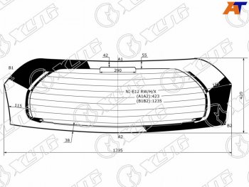 8 799 р. Стекло заднее (Цвет зеленый Обогрев) Nissan Note 12-20 XYG NI-E12 RW/H/X  с доставкой в г. Воронеж. Увеличить фотографию 1