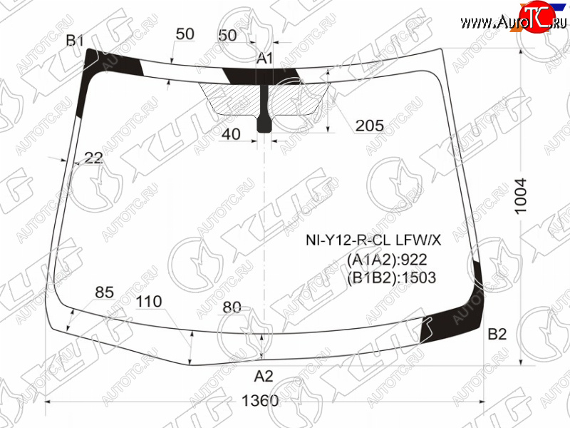 5 449 р. Стекло лобовое Nissan AD 06-16  Wingroad 05-18  Mazda Familia 07-18  Mitsubishi Lancer Japan 08-1 XYG NI-Y12-R-CL LFW/X  с доставкой в г. Воронеж