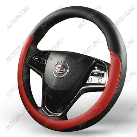 1 149 р. Оплётка на руль (37-39см GP 2104 кож/зам) Автопилот   (черный/красный)  с доставкой в г. Воронеж