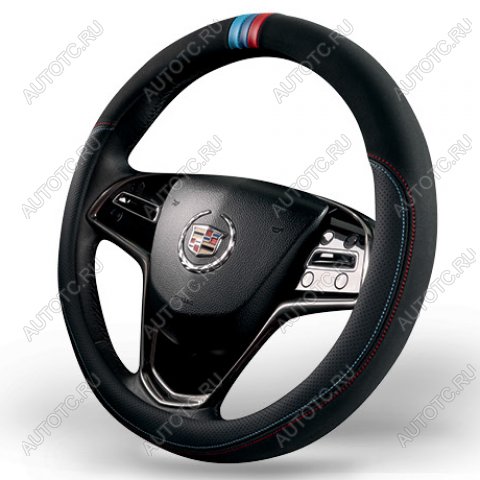 599 р. Оплётка на руль (37-39см GP 2109 кож/зам+замша) Автопилот SSANGYONG Tivoli 1 X110 1-ый рестайлинг (2017-2019) (черный)  с доставкой в г. Воронеж