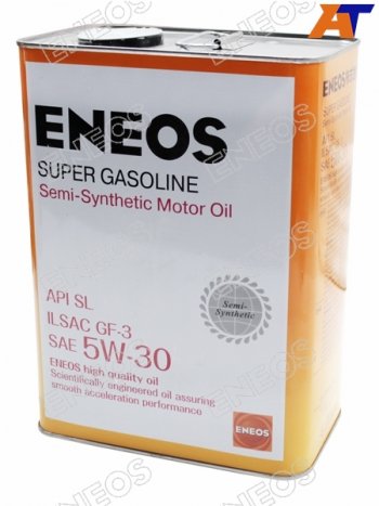 3 679 р. Масло моторное полусинтетическое ENEOS Super Gasoline 5W-30 SL, GF-3 4л ENEOS OIL1361  с доставкой в г. Воронеж. Увеличить фотографию 1